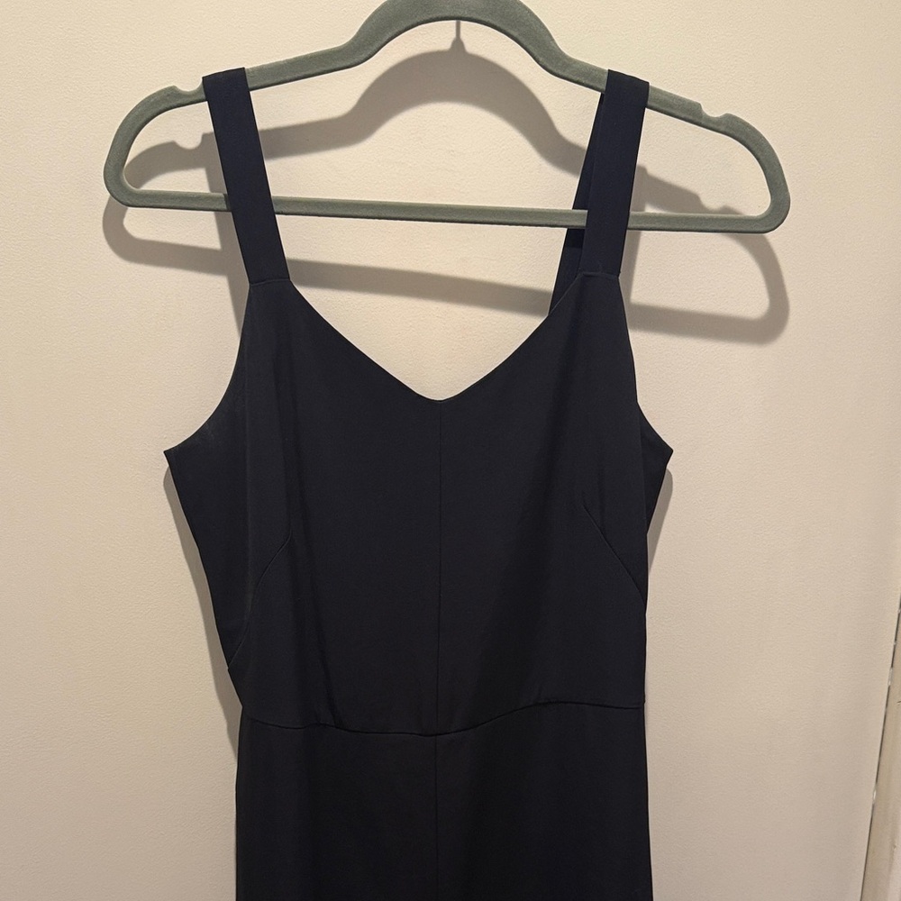 Everlane Japanese GoWeave Navy Blue Slip Jumpsuit